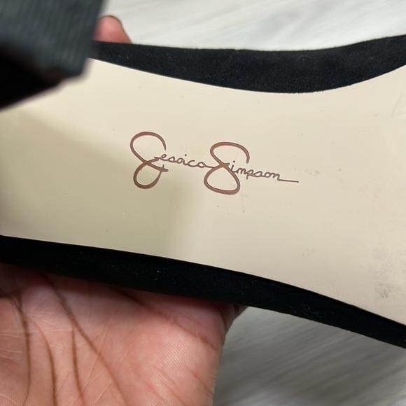 Jessica Simpson Kivela Pump Elegant Black Womens Heels Slip On Pointed Toe Sz 9M - Picture 2 of 12